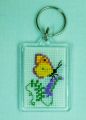 Clouded Yellow Butterfly Cross Stitch Keyring from Alison Perkins (56 x 42mm)