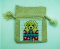 Puppy - Linen Gift Bag and Cross Stitch Design 95 x 80mm