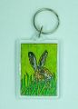 Hare Pen & Coloured Pencil Original Key Ring 56 x 42mm from Alison Perkins