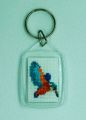 Hovering Kingfisher Cross Stitch Key Ring from Alison Perkins (45 x 35mm)