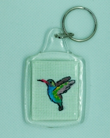 Hummingbird Cross Stitch Key Ring from Alison Perkins (50 x 42mm)