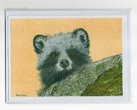 Inquisitive Pup Blank Greetings Card from Alison Perkins Art - 7 x 5