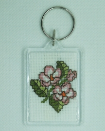 Wild Rose Cross Stitch Keyring from Alison Perkins (56 x 42mm)