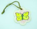 Wooden Gift Tag Pack of 3 - Brimstone, Peacock and Orange Tip Butterflies